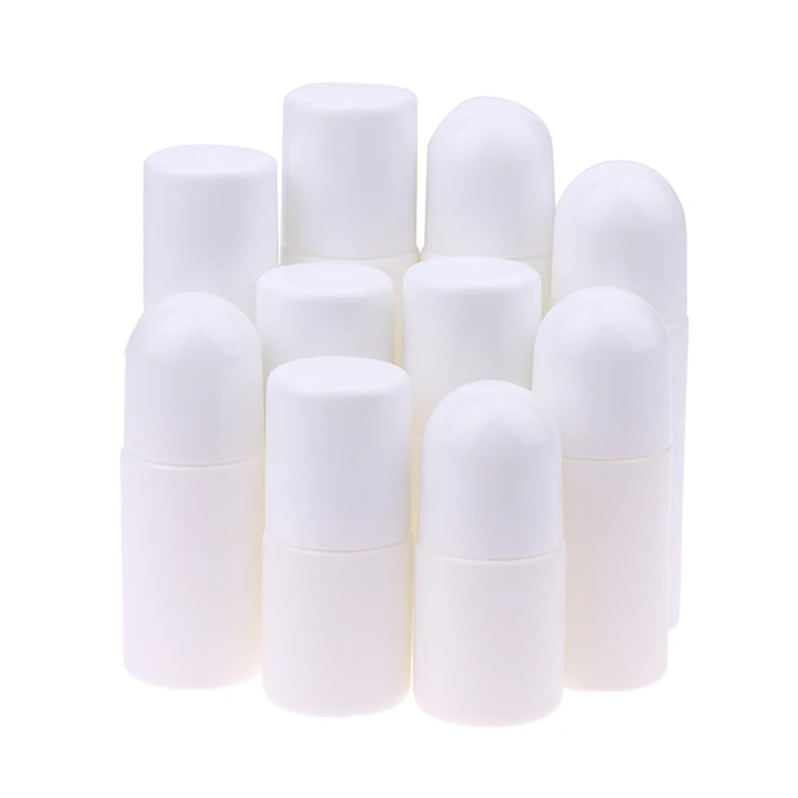 Roll-On-Flaschen, nachfüllbare Glasflaschen für ätherische Öle und DIY-Deo-Behälter, rund, 50 ml, 30–100 ml