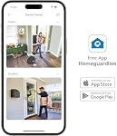 HomeGuard Caméra de sécurité, 2K vision nocturne couleur, Pleins feux intégrés, Audio à deux voies, IP66 Preuve météorologique