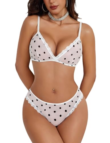 Image of Avidlove Wireless Lace Lingerie Set Floral Print Bra and Panty Sets 2 Piece