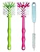 Produktbild - 3er Pack Reinigungsbürste  Spülbürste für Mixbehälter und Messer - Ideales Zubehör zum Reinigen von Küchenmaschinen, Standmixer usw. Bürste (1x Grün/ 1x Pink /1x Blau)
