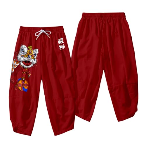 Image of DOSLAVIDA Men's Japanese Kimono Jacket Set Stylish Open Front Coat With Shorts Chinese Style Printed Cardigan Suit