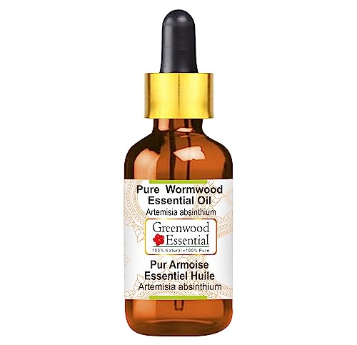 Greenwood Essential Pure Wormwood Essential Oil (Artemisia Absinthium) with Glass Dropper Steam Distilled 30ml (1 oz)