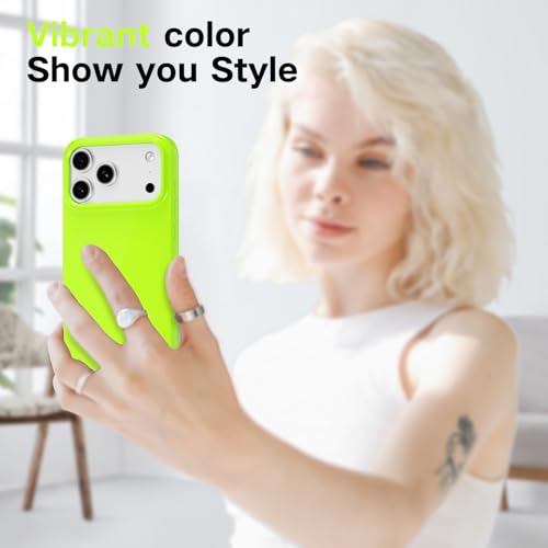 Coque iPhone 17 Pro Max silicone souple Svanove fine vert fluo