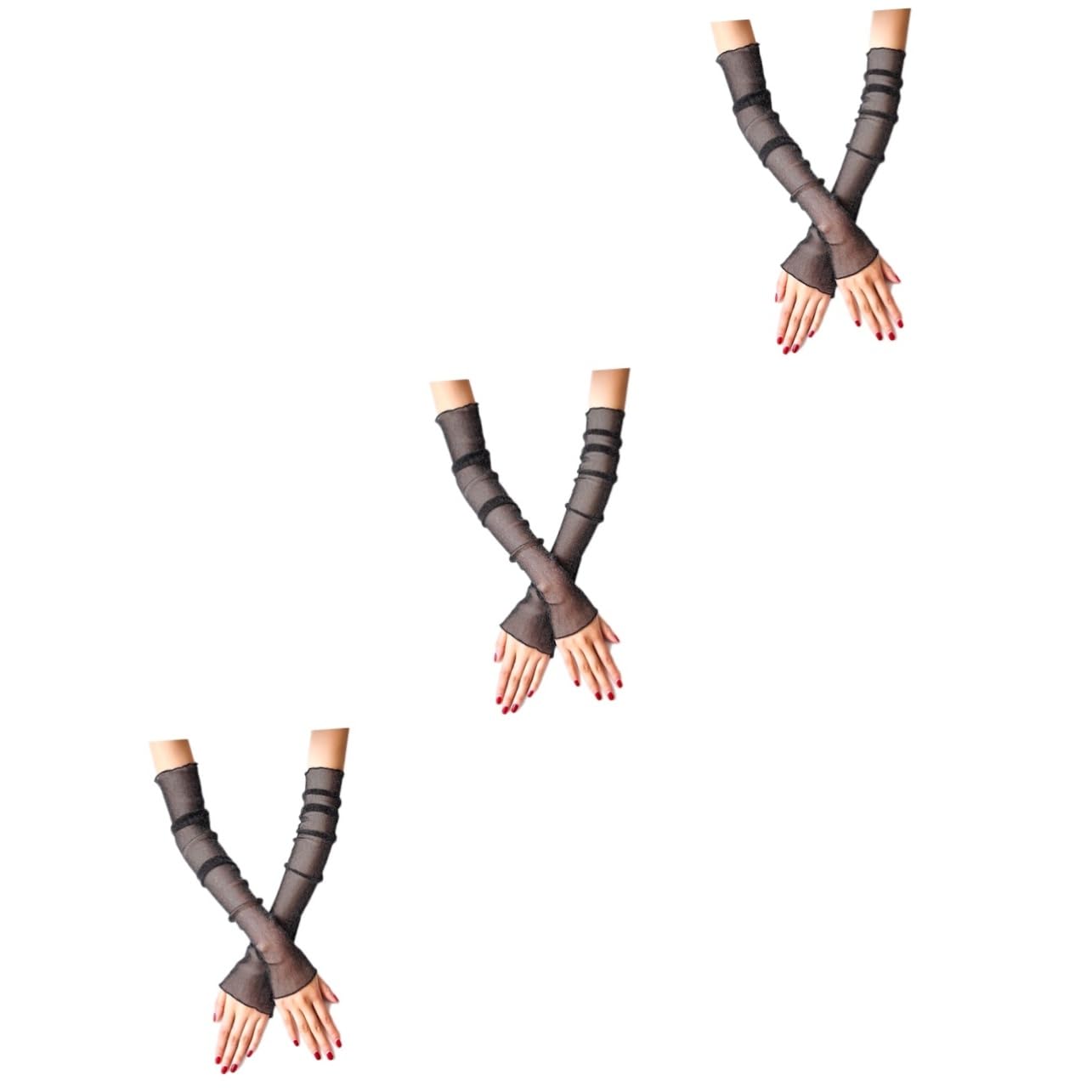 BESPORTBLE 3 Pairs Sports Arm Sleeves Elbow Pads Elbow Protection for Cycling Running Yoga Golf Non-Slip Uv Proof Ice Silk Breathable Stretchy Sleeve