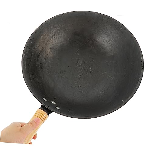 Wok estilo chino para cocina doméstica con mango ergonómico miniatura 4