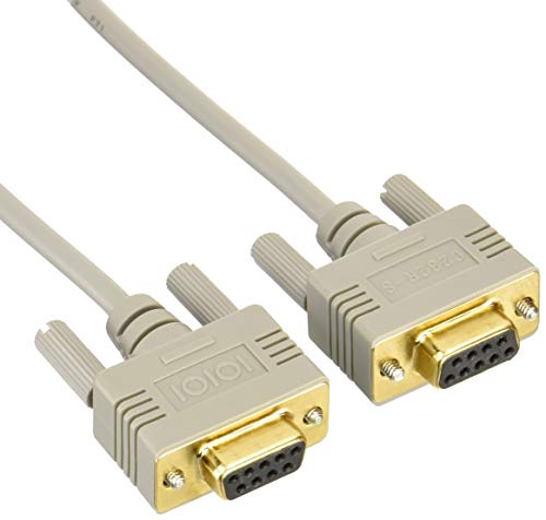 ELECOM RS-232C Serial Reverse D-Sub 9 Pin Female - D-Sub 9 Pin Female Cable 1.5m [Gray] C232R-915 (Japan Import)