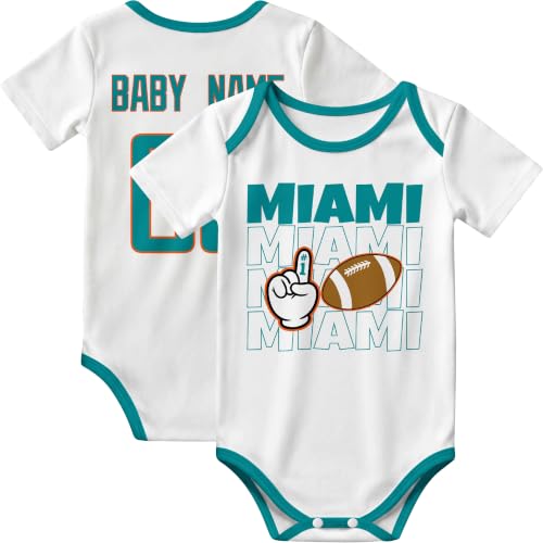 Image of KREDE Baby Clothes Custom Name Bodysuit for Baby Boy Gifts | Short Sleeves Bodysuit with Custom Number Name