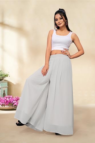 Image of Georgette Bonanza Soft Flared Palazzo (MID Waist)