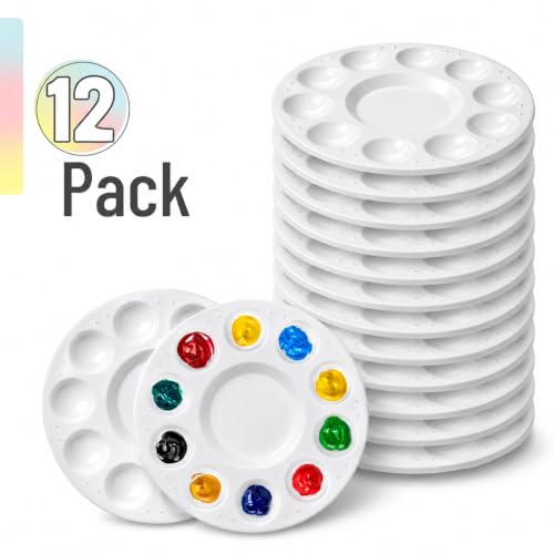 Image of Mr. Pen- Round Paint Tray Palettes, 12 Pack