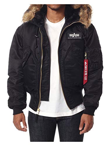 Alpha Industries Jacke ART 45 P Hooded ohne backprint, black, Größe XL