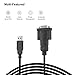 BENFEI USB to Serial Adapter,6 Feet USB to RS-232 Male (9-pin) DB9 Serial Cable, Prolific Chipset, Windows 11/10/8.1/8/7, Mac OS X 10.6 and Above（Not VGA）