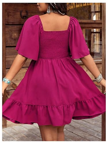 Image of BEAUDRM Women's Plus Size Western Cowgirl Dress Floral Boho Country Flowy Causal Spring Mini Dress Summer Vacation Outfits
