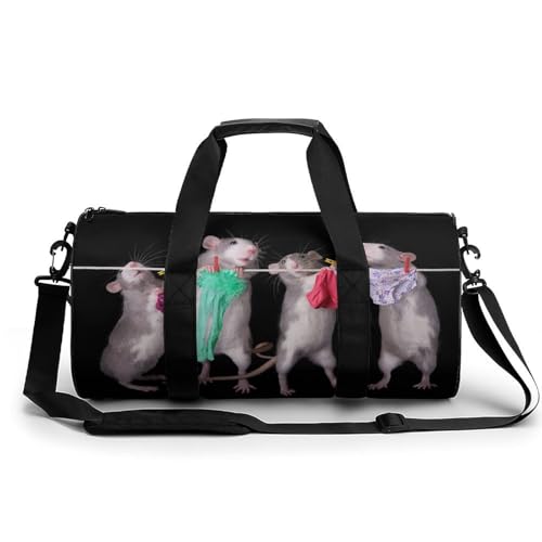 Sac de gym Drôle de Souris, duffel bag de randonnée et voyage