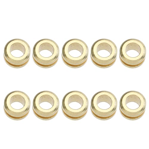 UKCOCO para Modificación y Obsequio Duradero de Aleación de Zinc Cuentas Doradas 10 Accesorio Práctico para Cuerdas de Guitarra Acústica