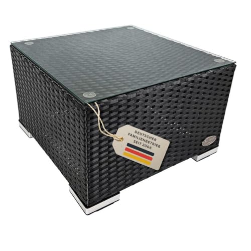 RS Trade Loungetisch Outdoor Rattan – Gartentisch...