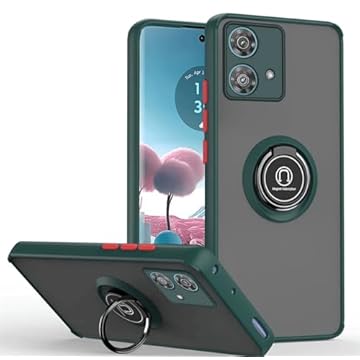 Capa Anel Translucida Anti Impacto Para Motorola Edge 40 Neo Cor:Verde-escuro