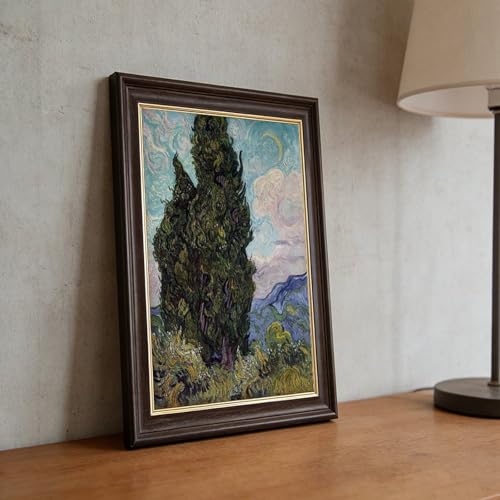 Impression sur toile Cyprès de Vincent Van Gogh cadre mural 40x61 - 5