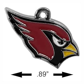 NFL Siskiyou Sports Womens Arizona Cardinals Fan Bead Dangle Earrings One Size Team Color,black