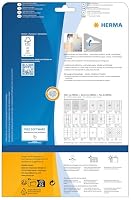 HERMA 10021 Universal Etiketten ablösbar, 25 Blatt, 210 x 297 mm, 1 pro A4 Bogen, 25 Stück, selbstklebend, bedruckbar, matt, blanko Papier Klebeetiketten Aufkleber, weiß – Ansicht 6