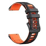 MAKAZHZZRM Cinturino in silicone da 22 mm adatto for Garmin Forerunner 255/265 Cinturino universale da 22 mm adatto for bracciale Garmin Vivoactive 4(Black Orange)