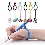 Muorruo 6 Stück Bleistiftgriffe für die Handschrift von Kindern, ergonomischer Bleistiftgrifftrainer für Kleinkinder, Schreibhilfe für Vorschulkinder für die Linke und rechte Hand