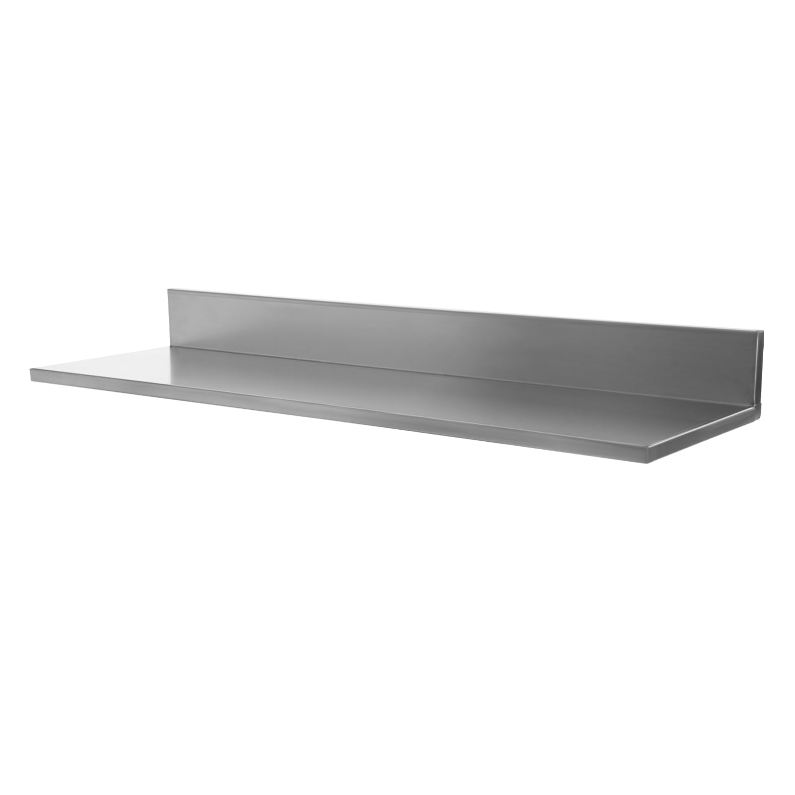 Set di 2 mensole da parete per cucina, in acciaio inox, montaggio a parete