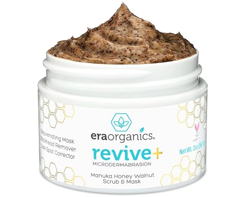 Manuka Honey Exfoliating Face Scrub – Gentle Microdermabrasion Face Exfoliator to Help Smooth,...