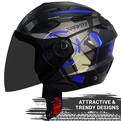 Image of Steelbird SBA-6 7Wings Gravity Open Face ISI Certified ABS Helmet