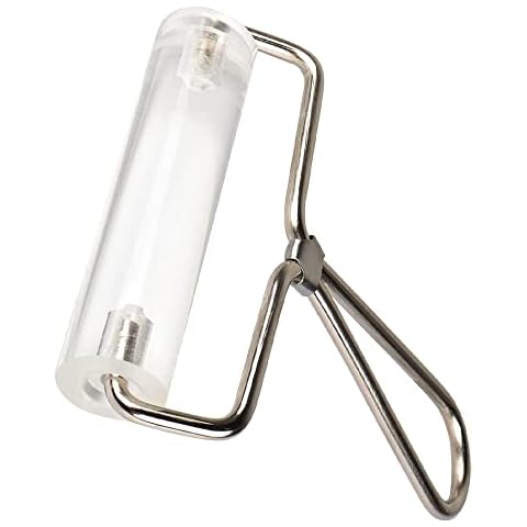 Transparent Hard Acrylic Roller with Stainless Steel Handle Diamond Painting Pressing Accessories Tools Diamond Art Plastic Roller for Diamond Painting Crystal Art Cover