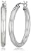 Sterling Silver 1" Classic Polished Click-top Hoop Earring