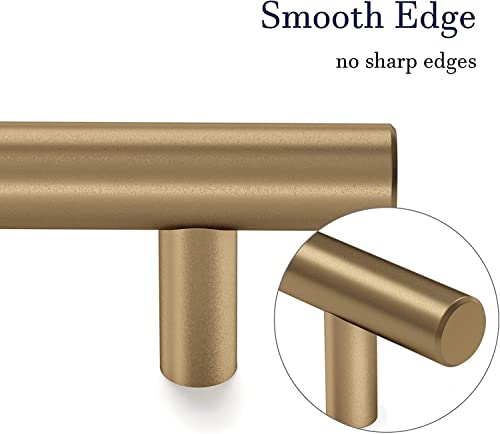 Goldenwarm 10 Pack Champagne Bronze Cabinet Pulls Kitchen Cupboard Handles 160mm Champagne Drawer Pulls Ideal for Kitchen Bathroom Bedroom - Image 3