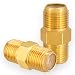 Produktbild 2X Profi F-Verbinder Buchse/Buchse von HB-DIGITAL aus Kupfer Vergoldet HQ breite Mutter für F-Stecker jeder Größe 4-8,2mm für Koaxial Antennenkabel Sat Kabel BK Anlagen