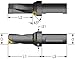 Ultra-Dex UCD-0750-2D-075 Coated Steel 2xD Chamfer Indexable Drill with 0.750" Diameter, 45 Degree, 1.748" Drill Depth, 0.750" Shank Length to Hold (3) WCMX 21.52, Coolant Thru
