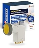 SCHWAIGER Octo LNB digital Sun Protect I Low Noise Blockconverter für 8 Teilnehmer I ohne Multischalter betreibbar I extrem wetterfest für störungsfreien SAT-Empfang I hellgrau