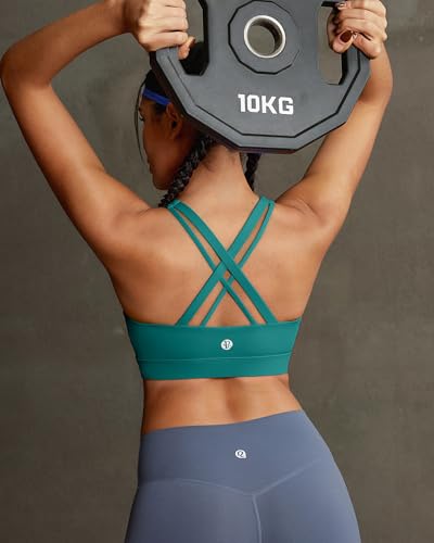 Image of RUNNING GIRL High Impact Sports Bra for Women,Criss-Cross Back Top with Moulded Cups Womens Sports Bra High Support