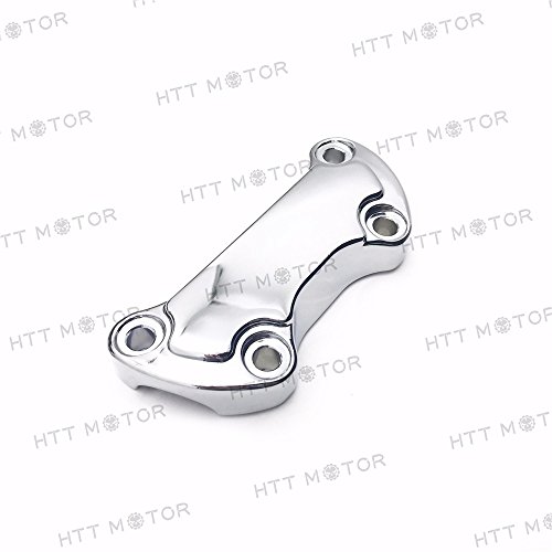 Httmt USMT446-002-CD Mt446-002- Chrome Scalloped Handlebar Riser Clamp Compatible With Harley Sportster 883 Dyna Super Glide thumb #1
