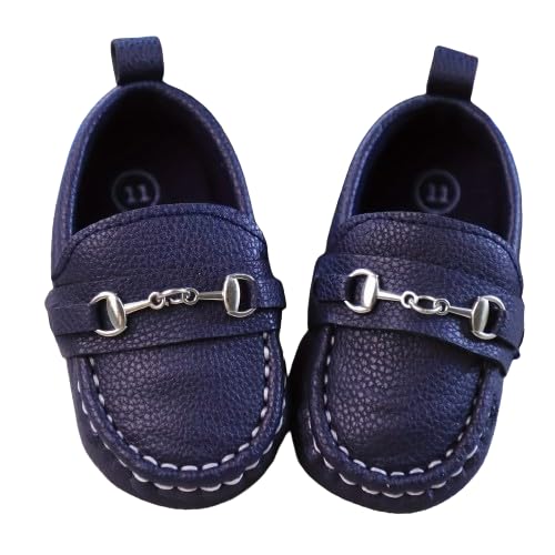 LOGOPLAY Casual Slip On Low Top Loafer Shoes for Baby Boys, Lightweight Comfortable Non Slip Flat Shoes for Indoor Outdoor Walking, Spring Blue