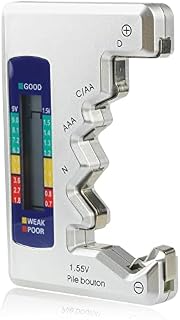 Mesee Cyfrowy tester baterii, miernik baterii, wyświetlacz LCD, uniwersalny miernik napięcia do pomiaru napięcia AA, AAA, C, D, N, 9 V, małe baterie