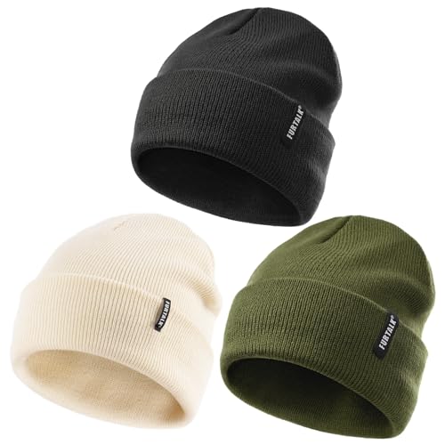FURTALK Baby Beanie Knit Winter Hats 3 Pack for Infant Toddler Kids Skull Caps