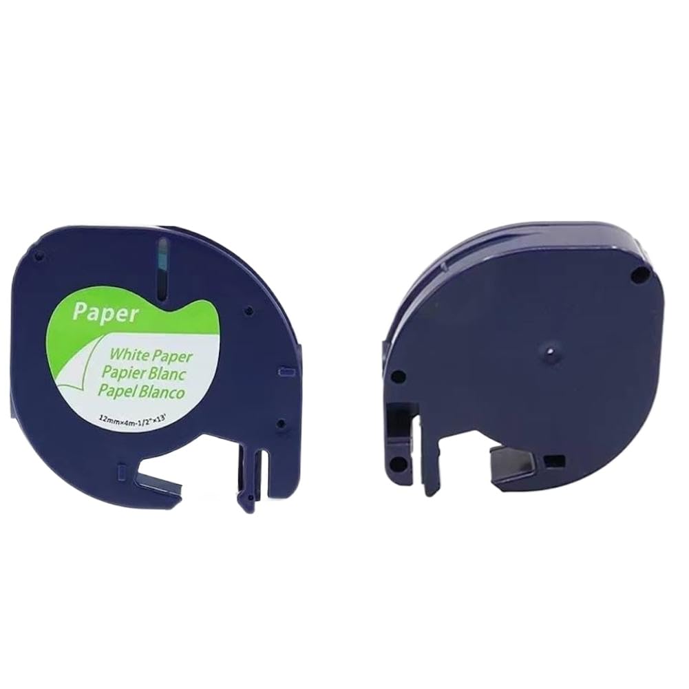 Ruban Étiquette Noir Sur Blanc 12mm 4m Compatible Avec LT110T PLUS LT100H QX50 XR
