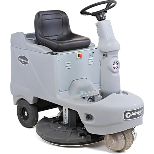 Image of Advance 56422185 Advolution 2710 Battery Powered Rider Floor Burnisher, Six 312AH AGM Batteries Onboard Charger, 27 Inch Pad, High Productivity, Ride On Commercial Burnisher