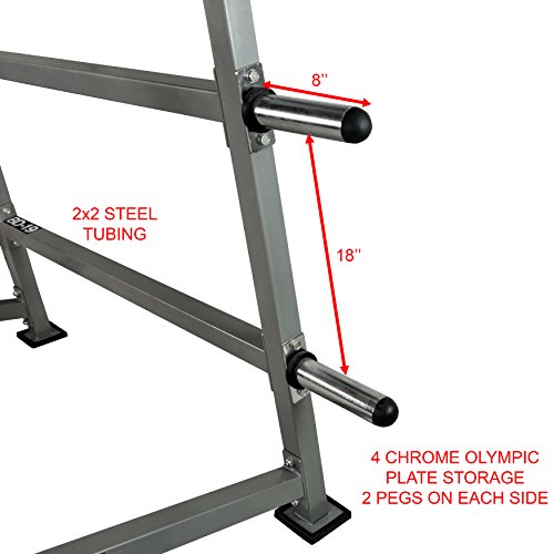 Valor Fitness BD-19 Squat Rack and Bench Press Rack with Steel Sawtooth Barbell Safety Catches