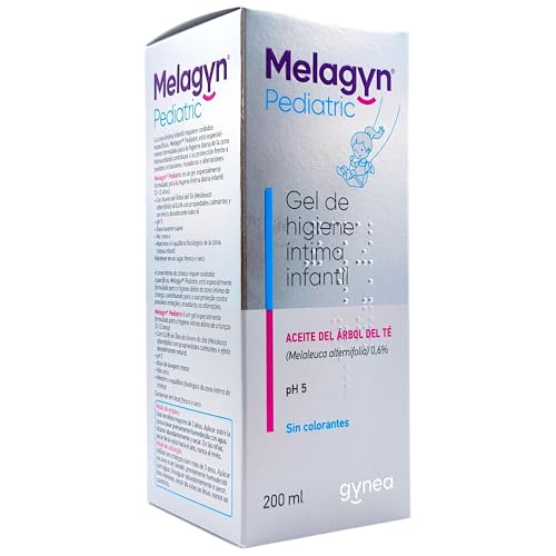 Gynea Melagyn Pediatrico Gel Íntimo Infantil 200ml - Con Aceite de Árbol de Té con Propiedades Calmantes - Base Lavante Suave - Para la Higiene y Protección de la Zona Íntima Infantil