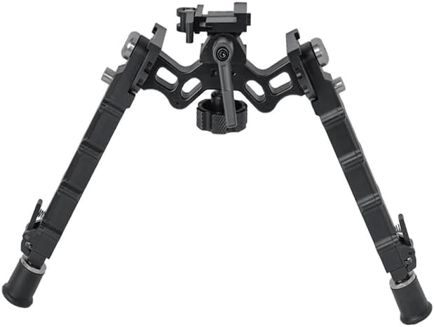 Tactical Wide Stance Rifle Bipod Pan & Cant with Quick Detach Mount Fits Picatinny Rail