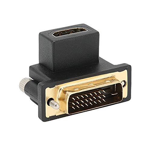 Convertisseur D'adaptateur HDMI vers DVI, Coude à 90° HDMI vers DVI Femelle vers Mâle pour Projecteurs, Ordinateurs Portables, Lecteurs, Moniteur Cover