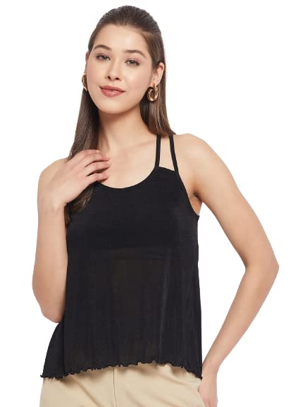 Image of LE BOURGEOIS Women Solid Relaxed Fit Cami Top
