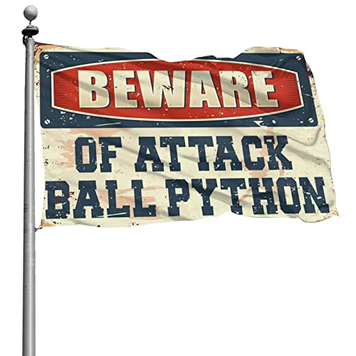 Drapeau Beware Of Attack Ball Python avec dimensions géantes