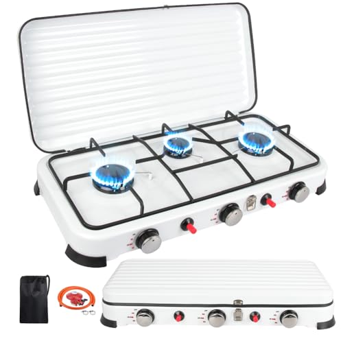 Gaskocher Campingkocher Outdoor 3 Flammig - Portable 5400W Gas Camping...