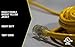 Yellow Jacket Extra Heavy Duty Extension Cord, 100Ft, 10 Gauge, 3 Conductor, Lighted End, Weather Resistant, SJTW, Yellow, 2806