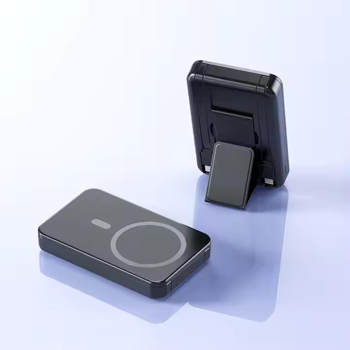 Homified Powerpulse 10000mAh Powerbank with 15W Wireless & 22.5W Wired Fast Charging, In-Built Stand and Cables with Dual Output Ports, Compatible with iOS and Android, Compact and Lightweight,(Black) (B0D745F26D) Amazon Price History, Amazon Price Tracker